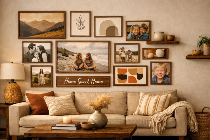Custom Wooden Picture Frames Gallery Wall Interior Decor Peng Frames