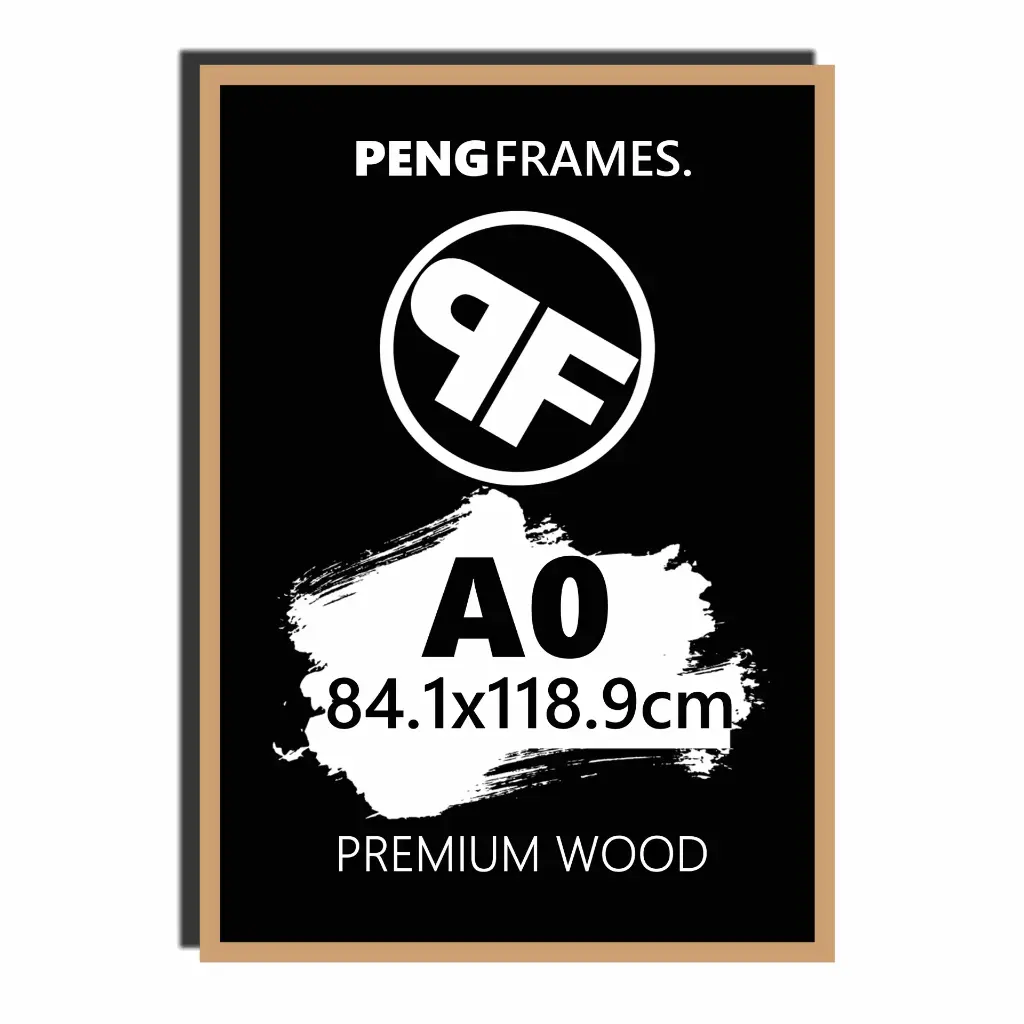 A0 Natural Wood Modern Picture Frame