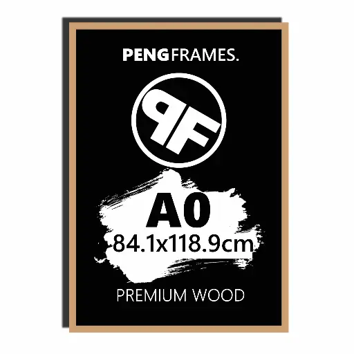 A0 Natural Wood Modern Picture Frame